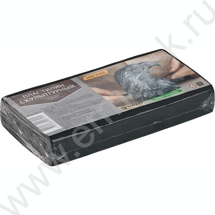 Пластилин скульптурный  500г серый мягкий | Фото 3