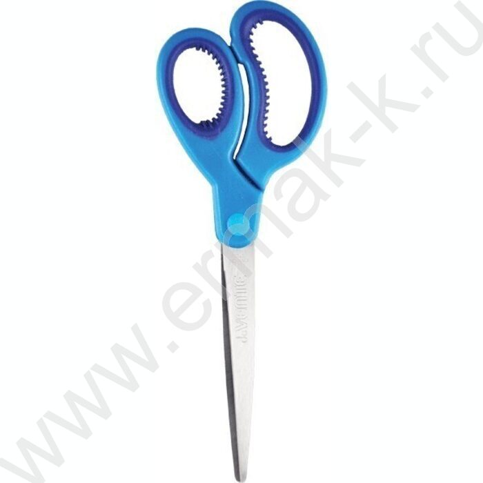 Ножницы 17см детские Cosmo двухцветные прорез.кольца c лепестками блистер | Фото 1