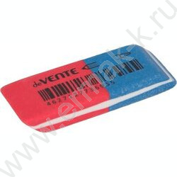 Ластик комбинированный красно-синий синтетический каучук 52*20*8мм индив.маркировка | Фото 1