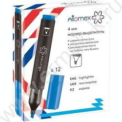 Текстовыделитель /голубой/ 4мм косой | Фото 3