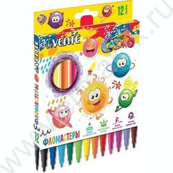 Фломастеры  12цв Cosmo вентилируемый колпачок,к/кор с подвесом | Фото 1