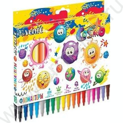 Фломастеры  18цв Cosmo вентилируемый колпачок,к/кор с подвесом | Фото 1