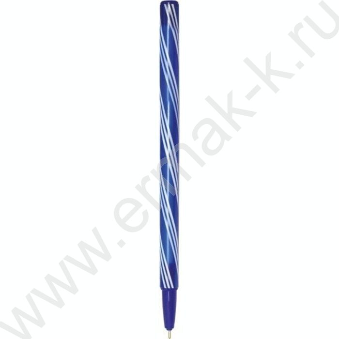 Ручка шар одноразовая 0,7мм Карамелька синяя /игла,цв.полосатый корпус,пл.туба/ | Фото 5