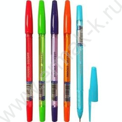 Ручка шар Lancer синяя 0,5мм /полупрозр.флуор.корпус с пл.держателем,ароматизированная,пл.туба/ | Фото 1