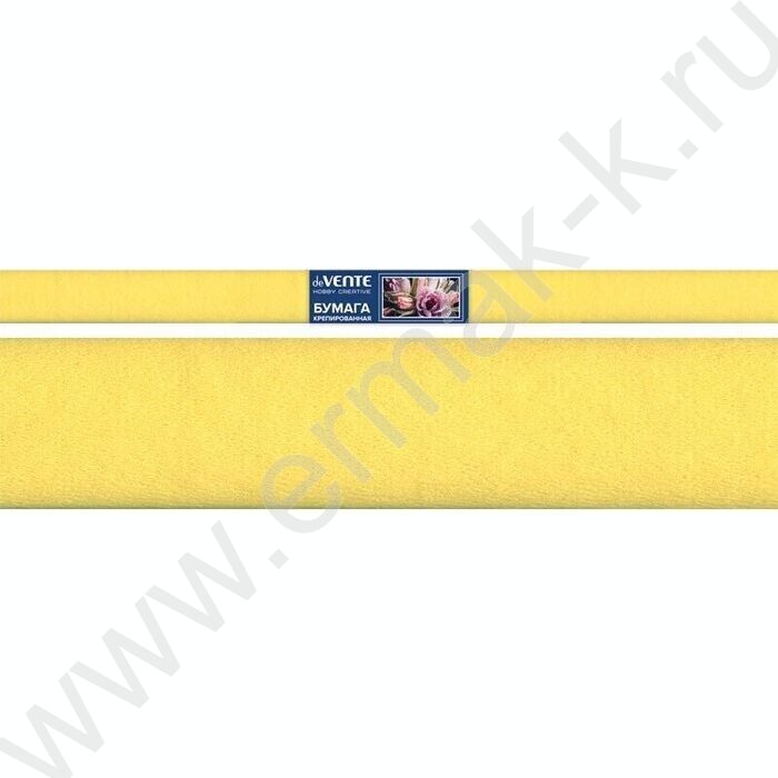 Бумага креповая 50*250см Лимонный 32г/м2 | Фото 1