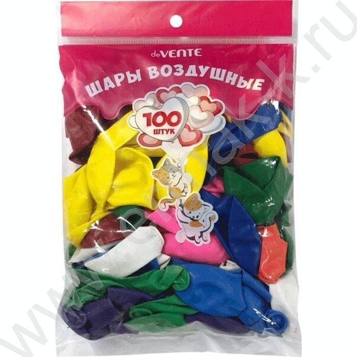 Шар воздушный Стандартные цвета ассорти 25см | Фото 1