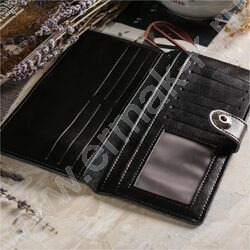 Кошелёк женский н/кожа на магните Букет роз черный | Фото 3