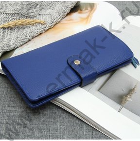 Кошелёк женский иск.кожа-н.кожа 3 отдела синий