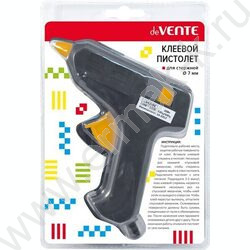 Клеевой пистолет 20 Вт д/стержня 7мм 2 стержня в комплекте двусторонний блистер | Фото 1