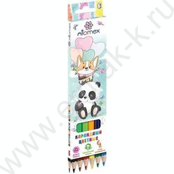Карандаши   6цв Zoo /шестигранные/ М, d грифеля-2,65мм европодвес | Фото 1