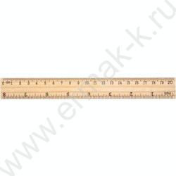 Линейка  дер. 20см в пластиковом пакете | Фото 1