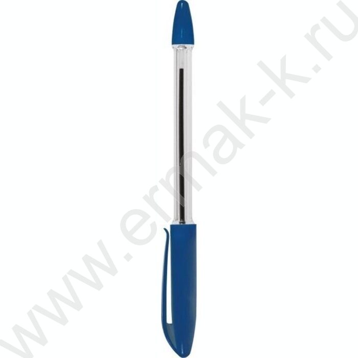 Ручка шар 0,7мм синяя/пр.корпус,с каучуковым держателем | Фото 2