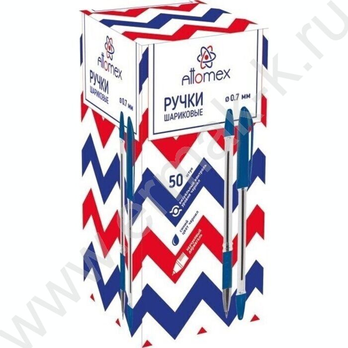 Ручка шар 0,7мм синяя/пр.корпус,с каучуковым держателем | Фото 3