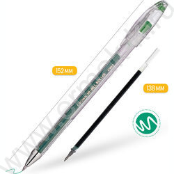 Ручка гелевая зеленая 0,5мм "Hi-Jell" | Фото 3