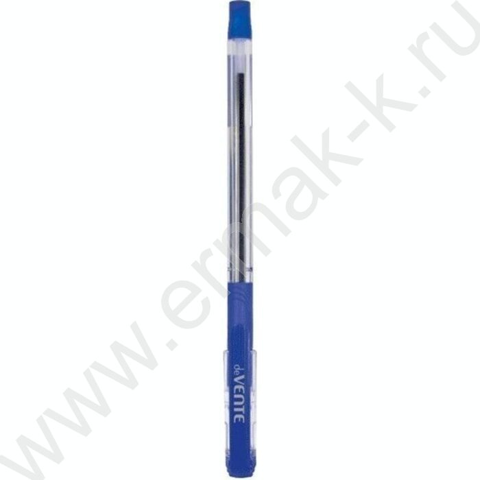 Ручка шар Corsa синяя 0,7мм /игла, прозр. корпус с каучук. держателем, ультра гладкое письмо | Фото 2