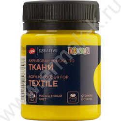 Краски акриловые 50мл Декола по ткани Желтая средняя | Фото 1
