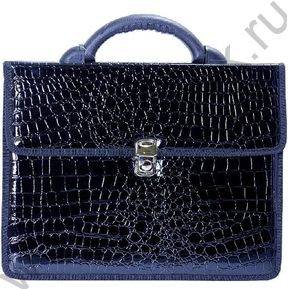 Портфель лак Анаконда черный