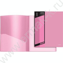 Папка  60 файлов Juicy розовая, сменная этикетка / внутр. карман | Фото 1