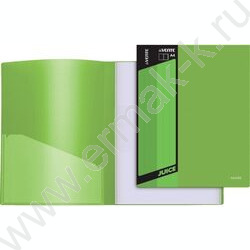Папка  60 файлов Juicy салатовая, сменная этикетка / внутр. карман | Фото 1