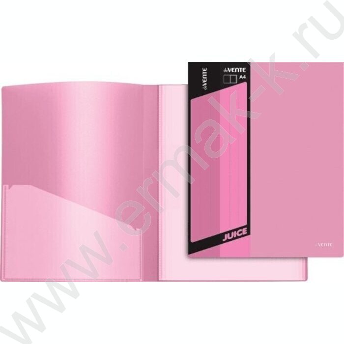 Папка  80 файлов Juicy розовая, сменная этикетка / внутр. карман | Фото 1