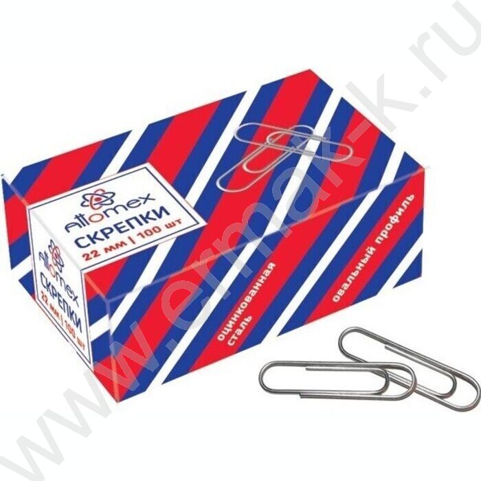 Скрепки 22мм /100шт оцинкованные | Фото 1
