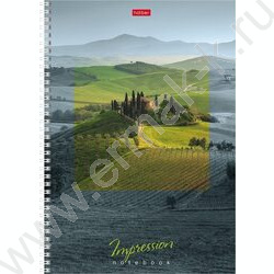 Тетрадь  80л А4 клетка/спираль "Impressions" 4вида | Фото 2