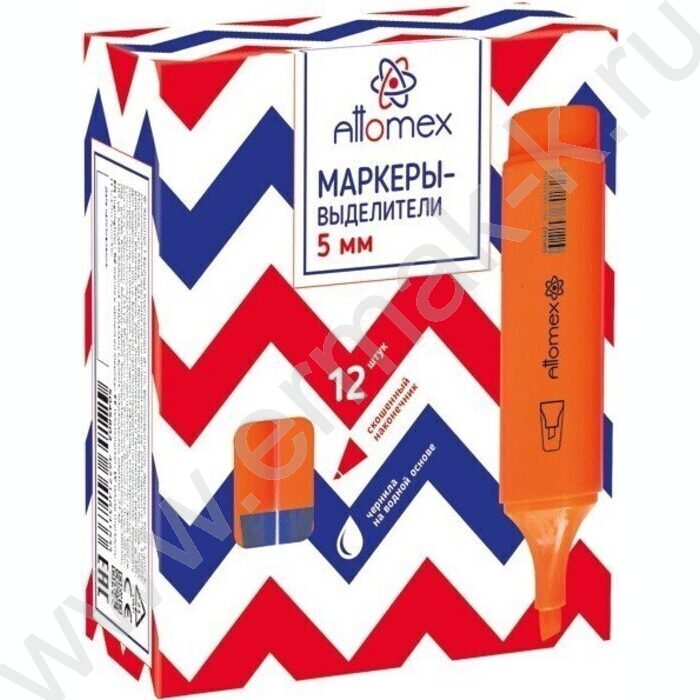 Текстовыделитель /оранжевый/ 5мм косой | Фото 2