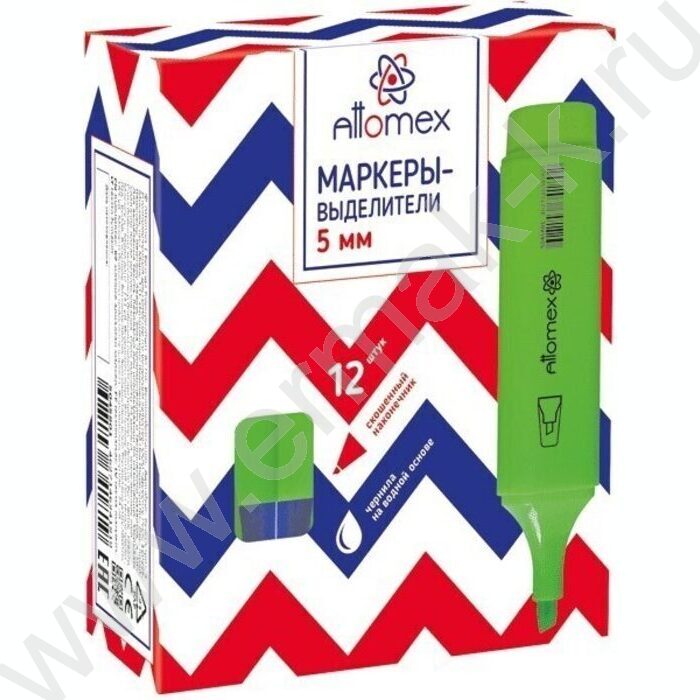 Текстовыделитель /зеленый/ 5мм косой | Фото 2