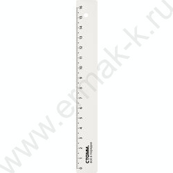 Линейка пл 16см прозрачная | Фото 1