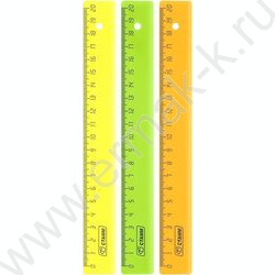 Линейка пл 20см неон/ ассорти | Фото 2