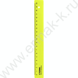 Линейка пл 20см неон/ ассорти | Фото 3