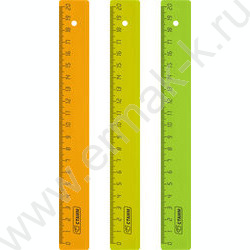 Линейка пл 20см неон прозр. / ассорти | Фото 2