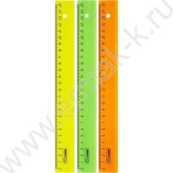 Линейка пл 25см неон прозр. / ассорти | Фото 2