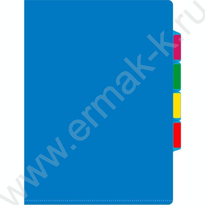 Папка уголок А4 3уровн ассорти 0,15мм | Фото 3