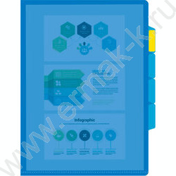 Папка уголок А4 3уровн ассорти 0,15мм | Фото 6