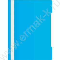 Скоросшиватель пл голубой прозрач.верх.лист | Фото 1
