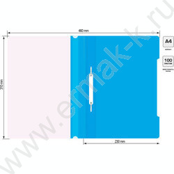 Скоросшиватель пл голубой прозрач.верх.лист | Фото 5
