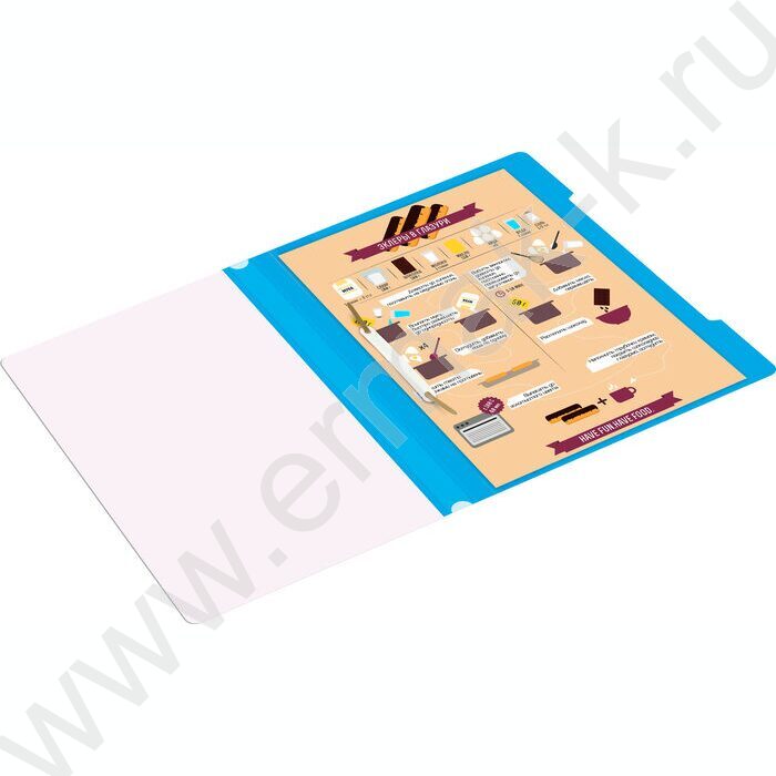 Скоросшиватель пл голубой прозрач.верх.лист | Фото 6