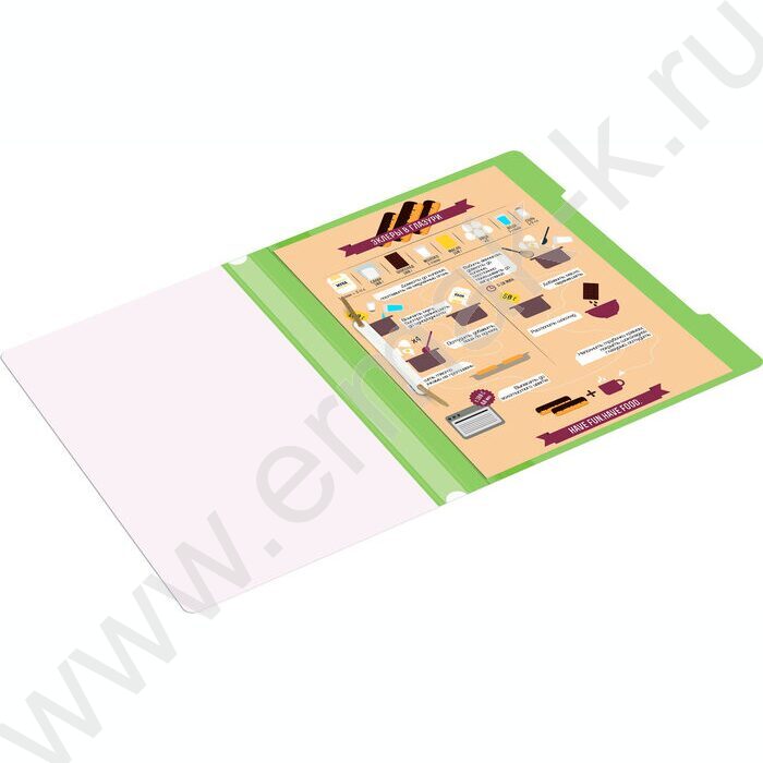 Скоросшиватель пл салатовый прозрач.верх.лист | Фото 6