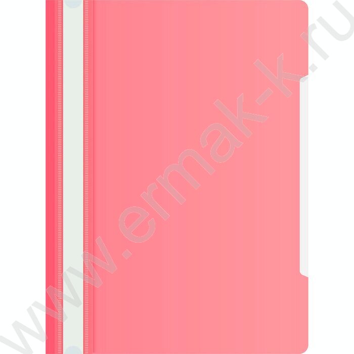 Скоросшиватель пл розовый прозрач.верх.лист | Фото 1