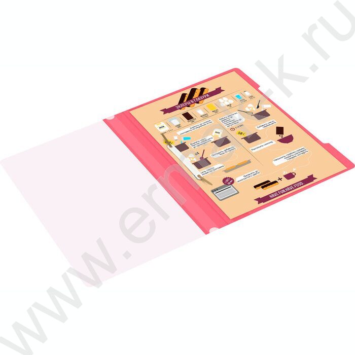 Скоросшиватель пл розовый прозрач.верх.лист | Фото 6