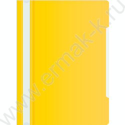 Скоросшиватель пл желтый прозрач.верх.лист | Фото 1