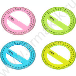 Транспортир 360° 10см флюор прозр | Фото 7