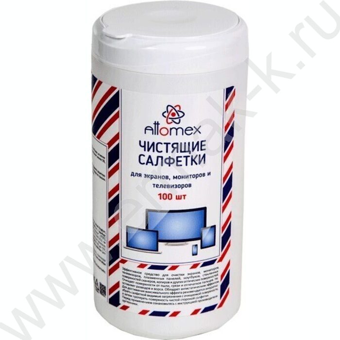 Чистящие салфетки д/экранов /100шт в тубе влажные | Фото 1