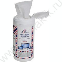 Чистящие салфетки д/экранов /100шт в тубе влажные | Фото 2