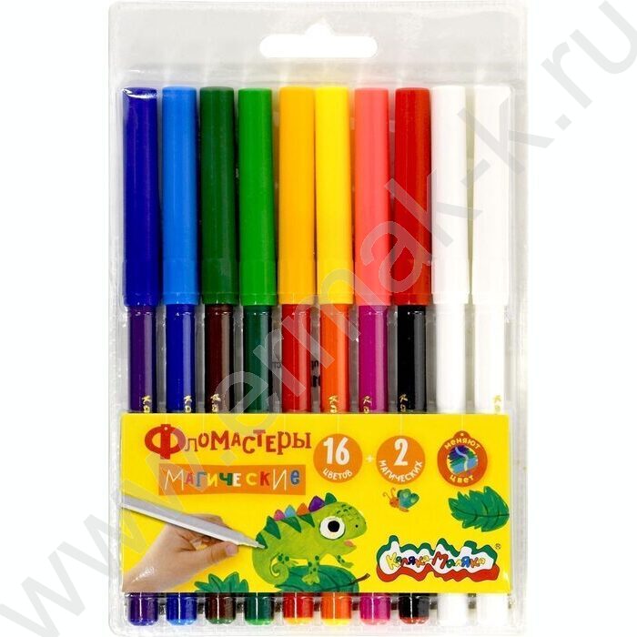 Фломастеры  10шт/18цв Каляка-Маляка /магические/ | Фото 1