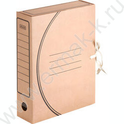 Короб архивный  75мм гофрокартон бурый на завязках | Фото 1
