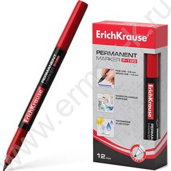 Маркер перм. /красный/ 1мм P-100   | Фото 2