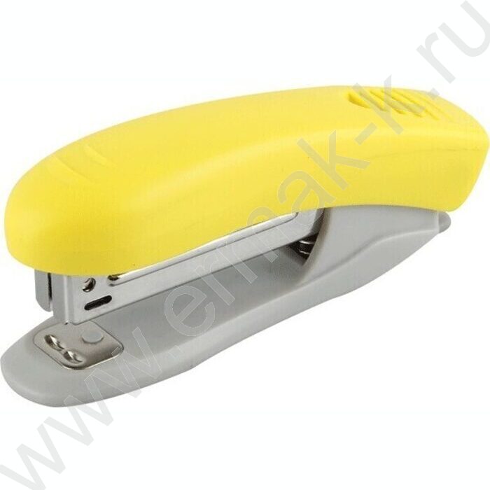 Степлер №10  10л пластик Neon неоновый желтый /встроен антистеплер/ | Фото 1