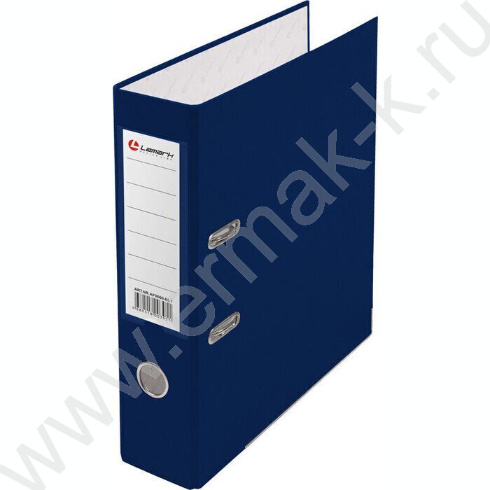 Файл 80мм PP собранный метал.окантовка синий с карманом | Фото 1